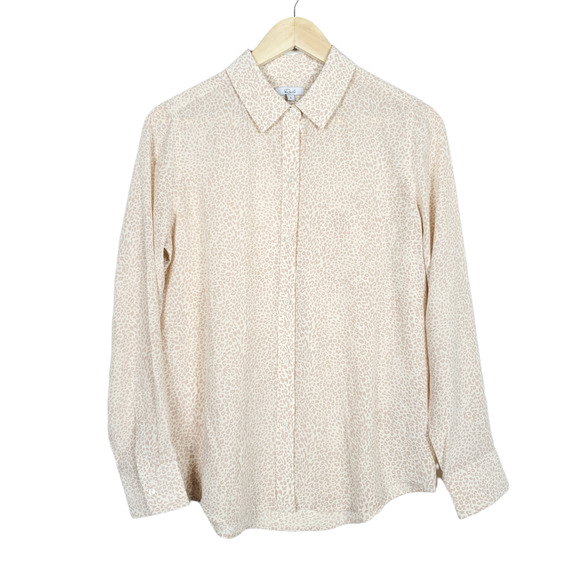 Rails Tops - Rails Kate Silk Cheetah Print Blouse Top Shirt Small Button Up Animal Print